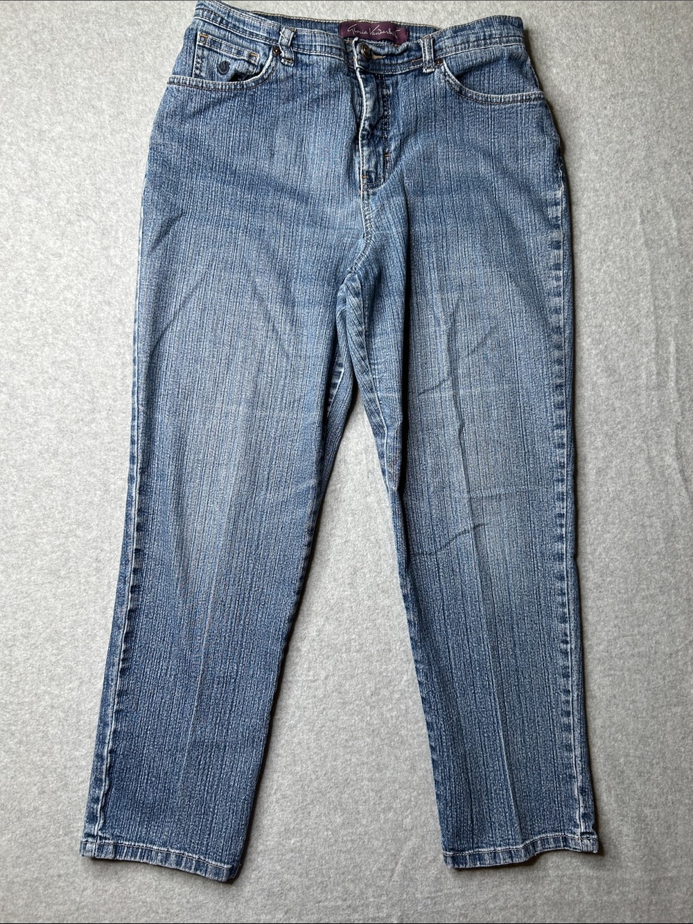 Gloria Vanderbilt Medium Blue Denim Jeans with Purple Label